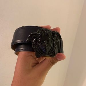 Dark Blue Versace Belt
